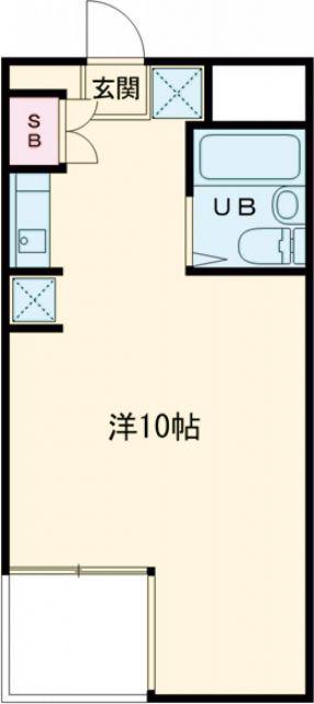シャンソニエパレス(ワンルーム/1階)の間取り写真