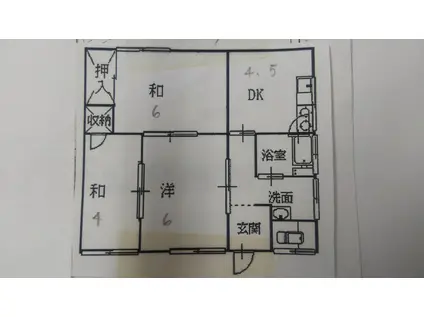 かわら荘(3DK/2階)の間取り写真