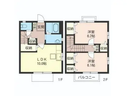 グリーンアネックスA(2LDK/1階)の間取り写真