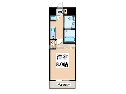 ディナスティ東大阪センターフィールド(1K/6階)の間取り写真