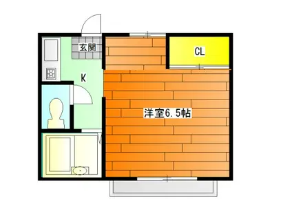 暁21 0号館(1K/2階)の間取り写真