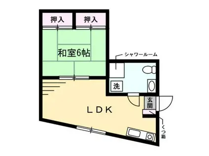 ラパーチェ松川(1LDK/4階)の間取り写真