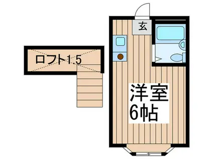 ベルピア吹上第2南(ワンルーム/2階)の間取り写真