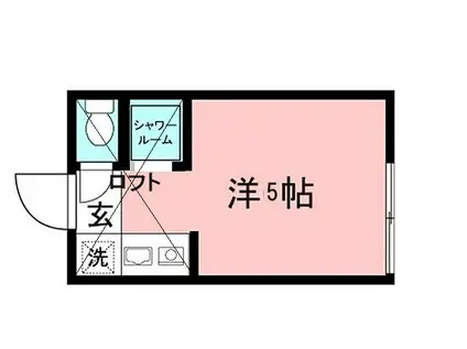 アップルハウス三ッ沢A(ワンルーム/2階)の間取り写真