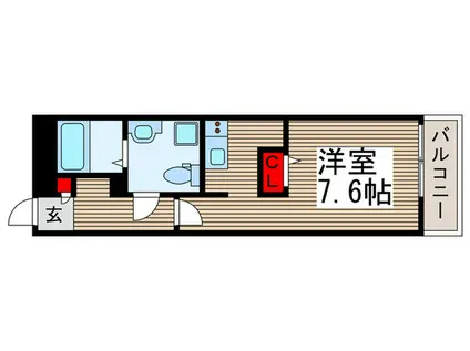 リブリ・武蔵(ワンルーム/2階)の間取り写真