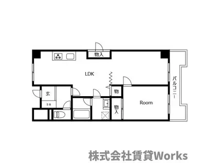 ル・モンド交成(1LDK/4階)の間取り写真