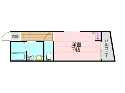 レジデンス郷生田II(ワンルーム/2階)の間取り写真
