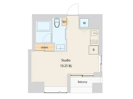 モデリアブリュット湯島(ワンルーム/5階)の間取り写真