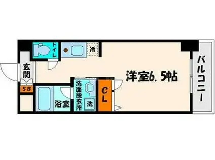エスライズ桜ノ宮II(ワンルーム/6階)の間取り写真
