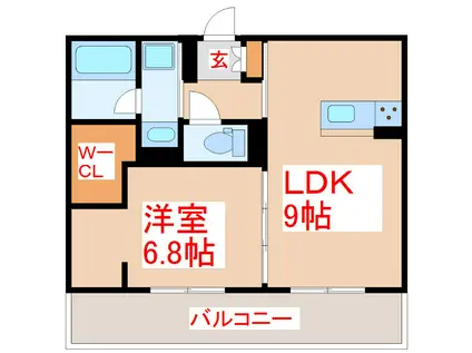 D-ROOM上之園(1LDK/1階)の間取り写真