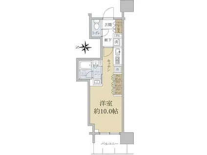THE ASAKUSA RESIDENCE(ワンルーム/2階)の間取り写真