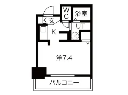 サムティ難波VIVO(1K/7階)の間取り写真