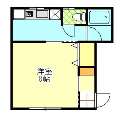 ラ メゾン パルミエ(1K/2階)の間取り写真