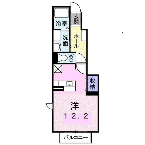 サニ-サイドハウス森A(ワンルーム/1階)の間取り写真