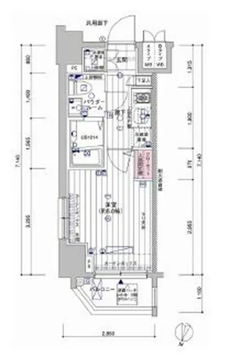 メインステージ南品川 5階階 間取り