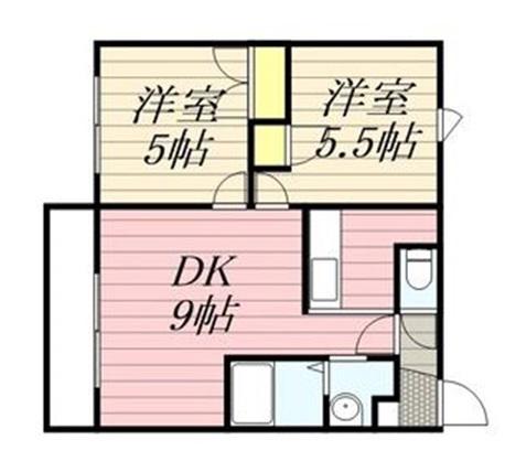 VEGA HIRAOKA1-2(2LDK/3階)の間取り写真