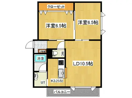 MSオアシス(2LDK/1階)の間取り写真