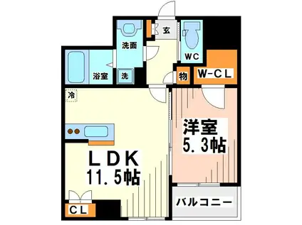 THE URANUS弊社管理物件(1LDK/3階)の間取り写真