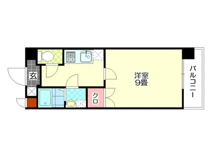 トレステーラ鶴崎(1K/4階)の間取り写真