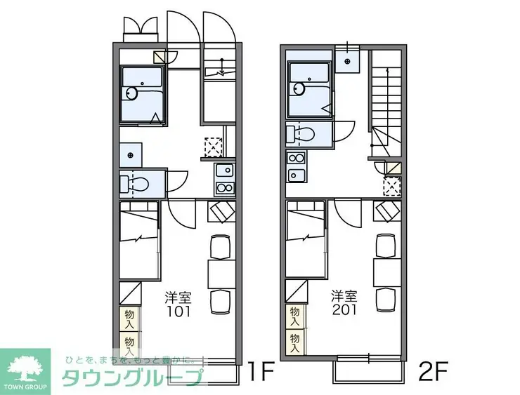レオパレスグリーンオアシス 1階階 間取り