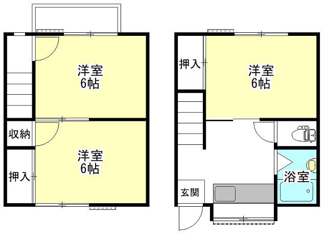丸新コーポA(3K/1階)の間取り写真