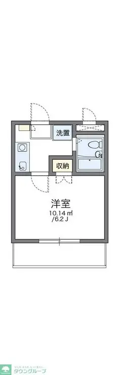 レオパレスキュービクル浅草橋 2階階 間取り
