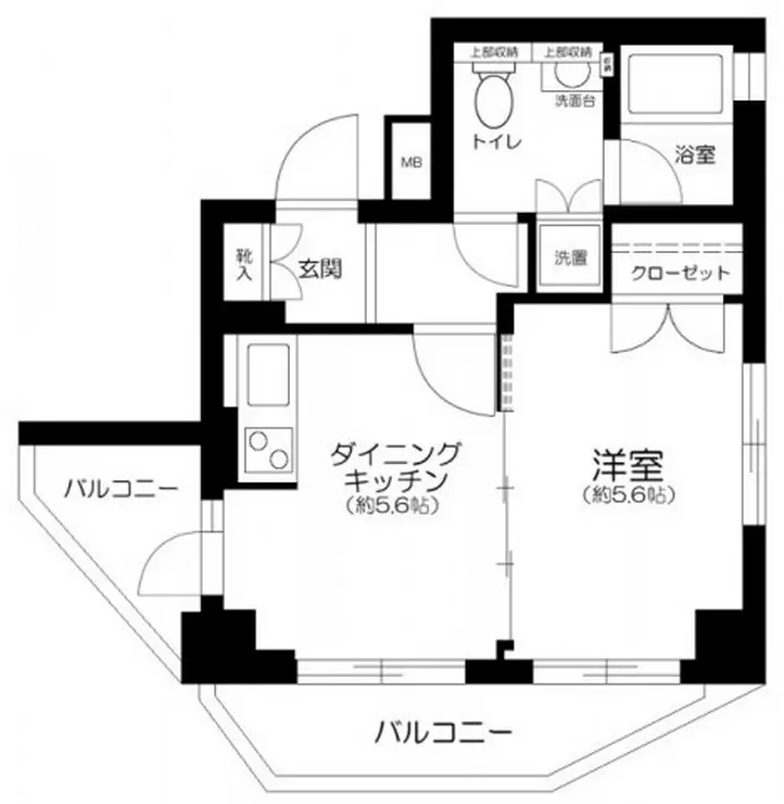 エスコートノヴェル用賀 6階階 間取り