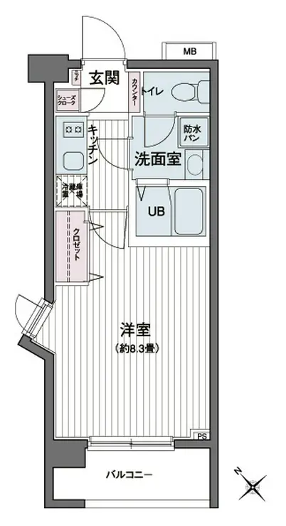 エコロジー都立大学レジデンス 2階階 間取り