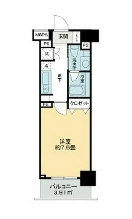 ライオンズクオーレ東京三ノ輪シティゲート 7階階 間取り