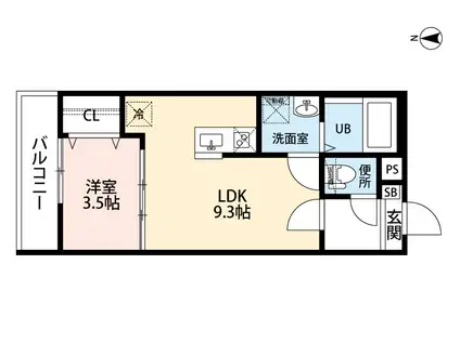 KBY FUTASE(1LDK/1階)の間取り写真