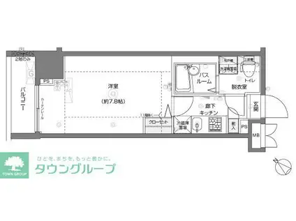 フェニックス横濱関内BAY MARKS(1K/5階)の間取り写真