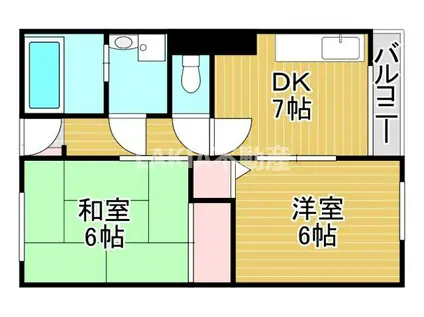 都島岡本マンション(2DK/3階)の間取り写真