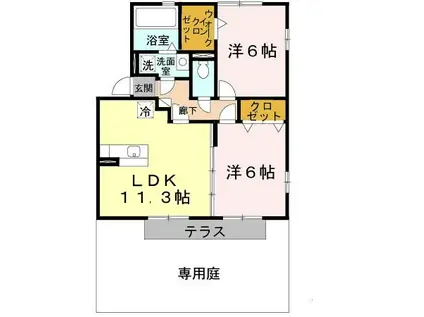 サンフィールドⅠ(2LDK/1階)の間取り写真