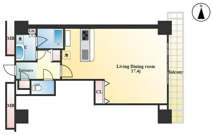 パシフィックロイヤルコートみなとみらいオーシャンタワー 9階階 間取り