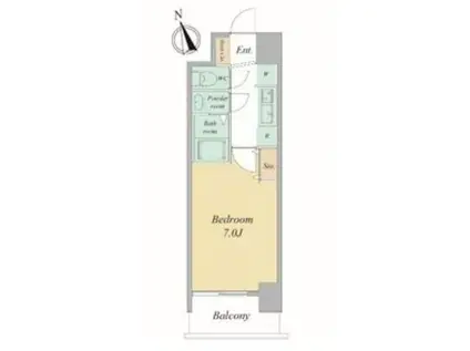 セレニテ夕陽丘エクラ(1K/11階)の間取り写真