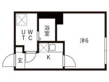 アイリス渋谷(1K/3階)の間取り写真
