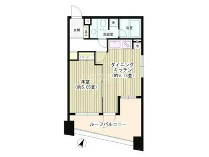 パトリス26(1LDK/9階)の間取り写真