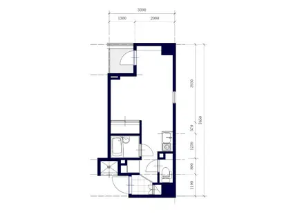 グラン森下イーストレジデンス(ワンルーム/6階)の間取り写真