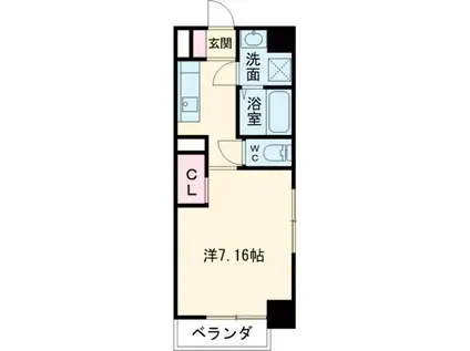 PROSPERER折尾(1K/7階)の間取り写真