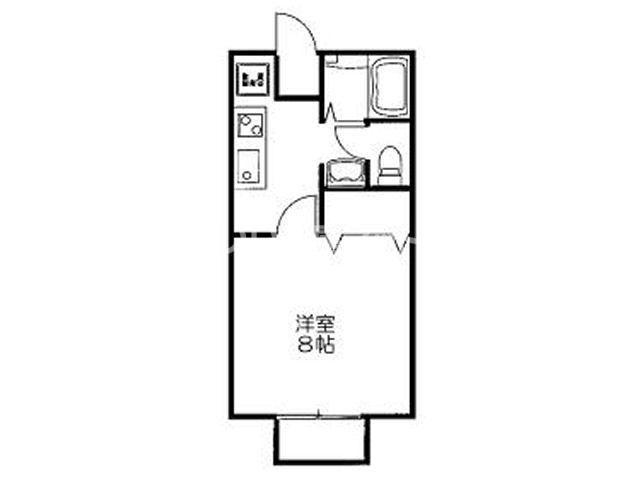 サンハイツたねもとC(1K/2階)の間取り写真