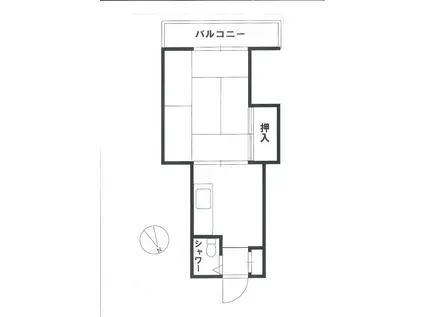 ラ・メゾン南天(1K/2階)の間取り写真