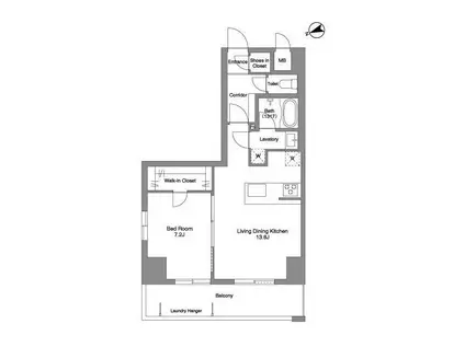PRIMA STELLA(1LDK/10階)の間取り写真