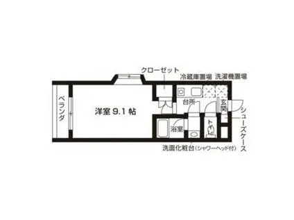 セレスティアル大曽根(1K/1階)の間取り写真