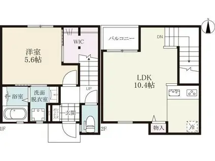 プレミアム兵庫(1LDK/1階)の間取り写真