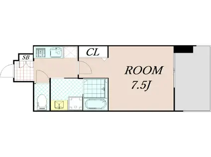 ベラジオ雅び京都西院II(1K/3階)の間取り写真