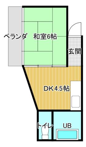 塚村ビル(1K/3階)の間取り写真