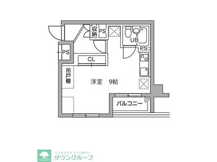 TS GARDEN稲城(1K/6階)の間取り写真
