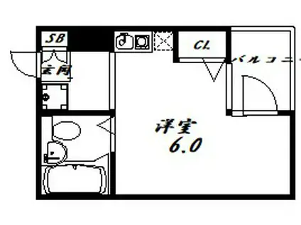 ヒルバレー妙法寺駅前(1K/2階)の間取り写真