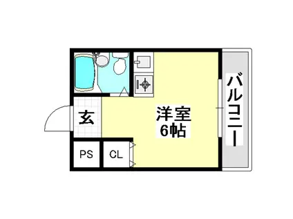 ラメール千里(ワンルーム/3階)の間取り写真