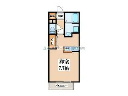 CASA SUNSHINE(1K/2階)の間取り写真